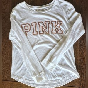 "PINK" White Longsleeve